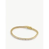 OMA THE LABEL OMA THE LABEL WOMEN'S GOLD 18CT GOLD-PLATED BRASS AND CRYSTAL BRACELET,45553531