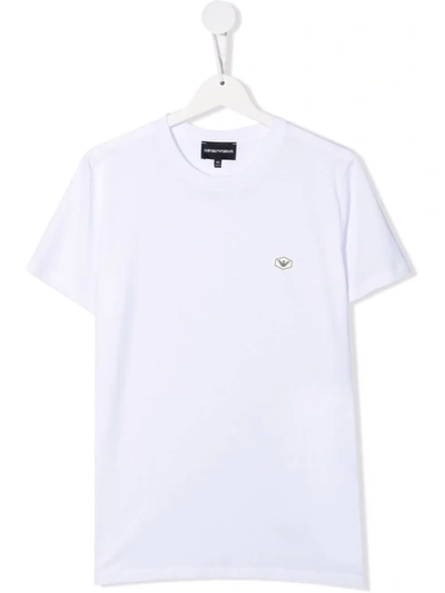 Emporio Armani Logo-patch T-shirt In 白色