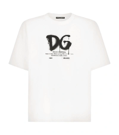 Dolce & Gabbana White Cotton Blend T-shirt