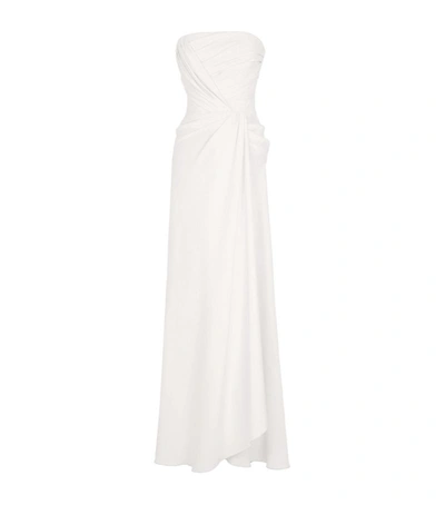 Dolce & Gabbana Women's Collection Silk Cady Strapless Gown In White