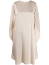 Stella Mccartney Draped-back Sleeveless Dress In Desert