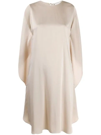 Stella Mccartney Draped-back Sleeveless Dress In Desert