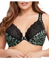 Glamorise Women's Full Figure Plus Size Wonderwire Front Close Bra 1245 In Centennial Leopard