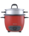 AROMA ARC-743-1NGR 6-CUP RICE COOKER, RED