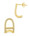 Sterling Forever Women's Ezra Suspender Studs Earrings In Gold-tone