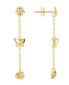 Sterling Forever Sterling Silver Into The Garden Drop Earrings In Gold-tone