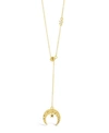 Sterling Forever Selene Lariat Pendant Necklace In Gold-tone