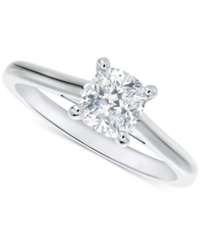 De Beers Forevermark Portfolio By  Diamond Cushion-cut Cathedral Solitaire Engagement Ring (1/2 Ct. T In White Gold