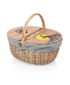 Picnic Time Nightmare Before Christmas Jack And Sally - Country Picnic Basket In Navy Blue White Stripe