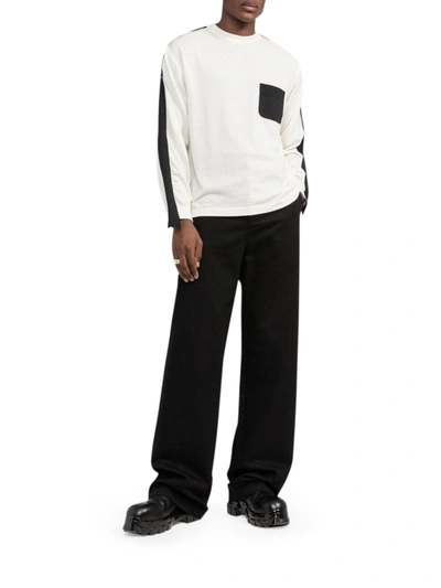 Ambush Two-tone Patch-pocket Sweatshirt In White