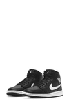 Jordan 1 Mid Sneaker In Black/ White
