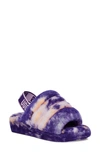 Ugg Fluff Yeah Genuine Shearling Slingback Sandal In Violet Night