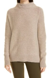 Vince Boiled Cashmere Funnel Neck Pullover In 288hwh-h Wheat