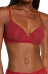 Natori Bliss Perfection Underwire Contour Bra In Currant