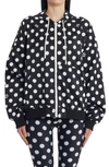 DOLCE & GABBANA LOGO POLKA DOT BOMBER JACKET,F9J81TG7A1B