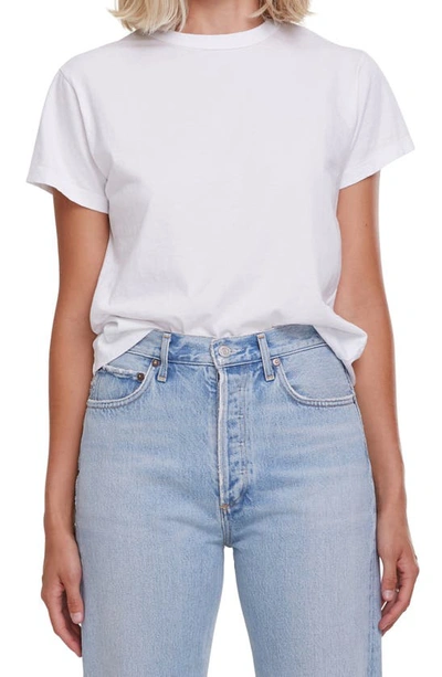 Agolde Short-sleeved Supima Cotton T-shirt In White