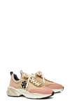 Tory Burch Good Luck Multi-panel Sneakers In Tan / Blue / Pink