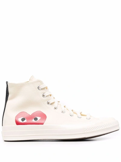 Comme Des Garçons Play Off-white Converse Edition Half Heart Chuck 70 High Sneakers