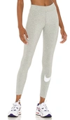Nike Grey Sportswear Essential Swoosh Leggings In Grey