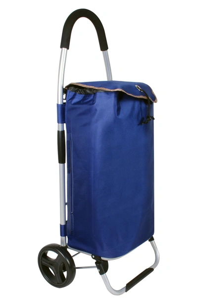 Traveler's Choice Rollie Trolley Rolling Tote In Navy