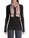 Alexander Mcqueen Skull Silk Biker Scarf In Old Rose