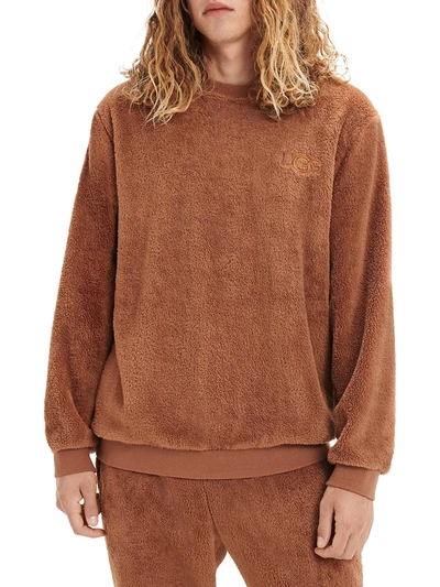 Ugg Men's Coby Pullover Crewneck Sweatshirt In Cedar Bark