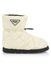 PRADA LOGO QUILTED BOOTS,400014399751