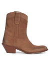 Saint Laurent Eastwood Western Ankle Booties In Brown