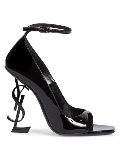 Saint Laurent Tower 110 Crystal-embellished Satin Court Heels In Nero