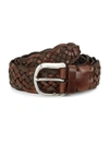 BRUNELLO CUCINELLI TWO-TONE LEATHER BRAIDED BELT,400014554606