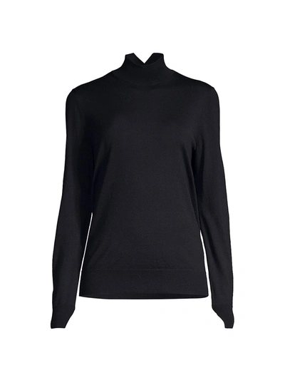 Lafayette 148 Split Collar Sweater In Ink