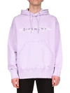 Givenchy Men's Barbed Wire Logo Hoodie Sweatshirt In Lilac