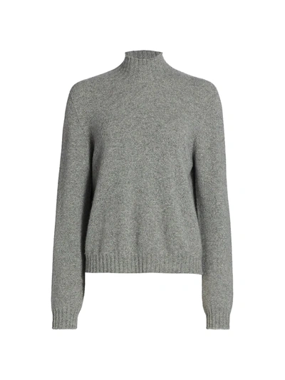 The Row Kensington Cashmere Turtleneck Jumper In Medium Heather Grey