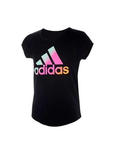 Adidas Originals Kids' Adidas Big Girls Short Sleeve Scoop Neck T-shirt In Black