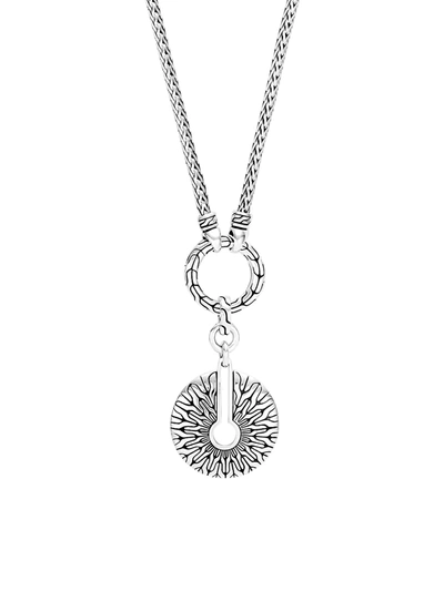 John Hardy Classic Chain Radial Amulet Necklace In Silver