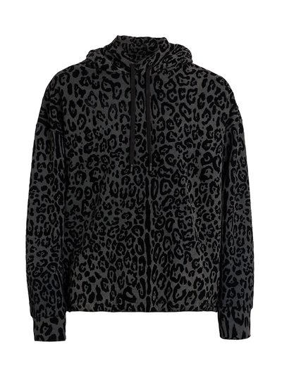 Dolce & Gabbana Cotton Sweatshirt With All-over Leopard Print In Animalier