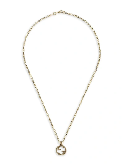 Gucci Yellow Gold Necklace With Interlocking G In Undefined