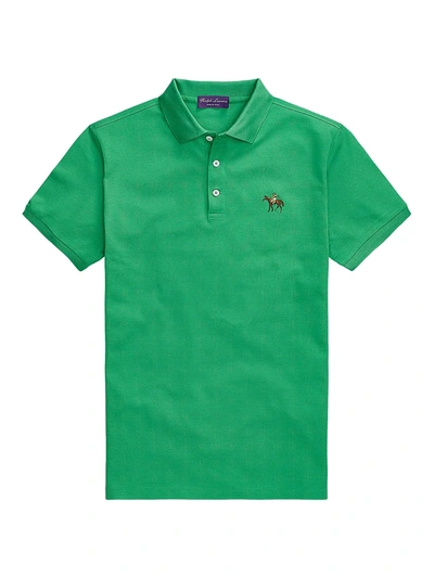 Ralph Lauren Embroidered Cotton Polo Shirt In Nautical Green