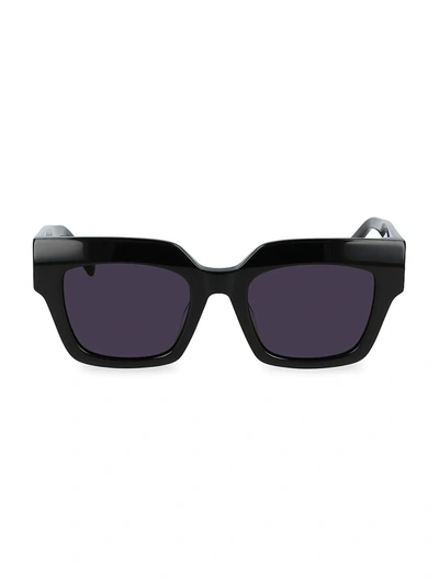Mcm Women's Logo Plaque Square Sunglasses, 51mm In Black / Dark / Grey