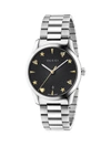 Gucci G-timeless Stainless Steel Bracelet Watch In Black