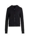 Nili Lotan Callie Zip-front Hoodie In Washed Black