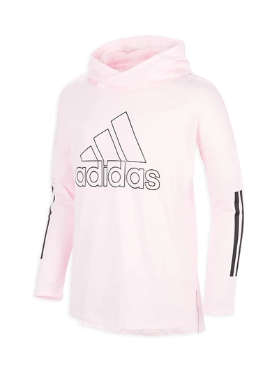 Adidas Originals Kids' Little Girl's & Girl's Logo Graphic Hoodie In Pink