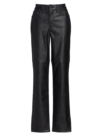 Good American Good Boy Faux Leather Pants In Black
