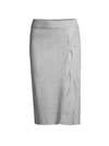 MILLY WOMEN'S TWISTED CABLE RIBBED SKIRT,400014844465