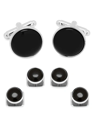 Cufflinks, Inc Ox And Bull Trading Co. 6-piece Onyx Stud Set In Black