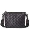 Mz Wallace Metro Scout Small Quilted Zip Crossbody Bag In Black
