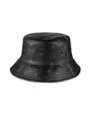 Mcm Men's Visetos Monogram Bucket Hat In Black