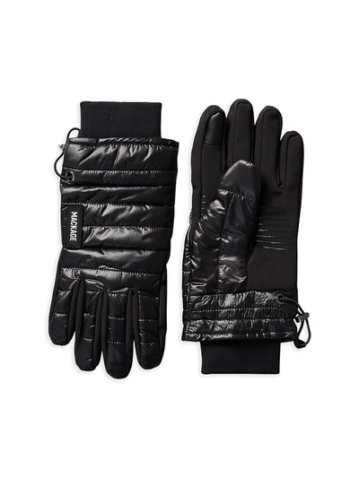 Mackage Alfie Quilted Nylon Gloves In Black