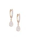GINETTE NY WOMEN'S BLISS 18K ROSE GOLD & DIAMOND DROP EARRINGS,400014866437