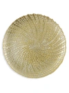 Vietri Rufolo Glass Gold Crocodile Service Plate/charger